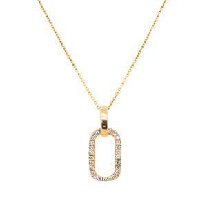 Open Oval Diamond Necklace