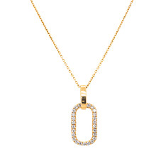 Open Oval Diamond Necklace