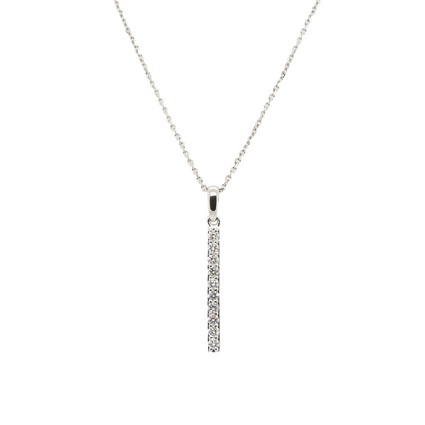 Vertical Diamond Bar Pendant