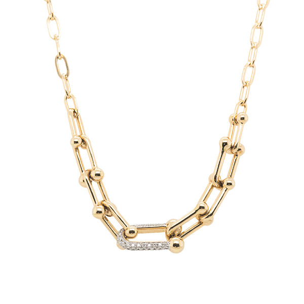 Pave Diamond Fancy Link Chain