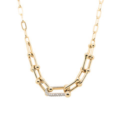 Pave Diamond Fancy Link Chain