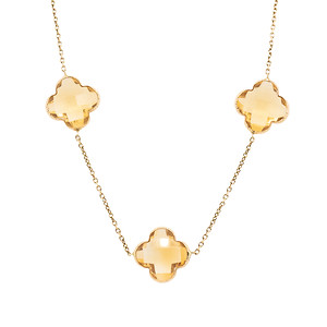 Citrine Station Necklace
