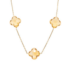 Citrine Station Necklace