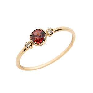 Garnet and Diamond Ring