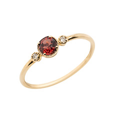Garnet and Diamond Ring
