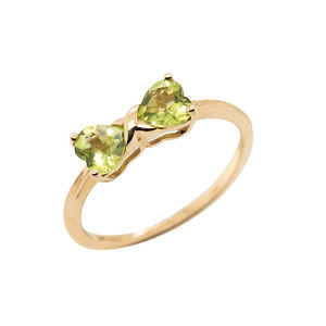 Peridot Bow Ring