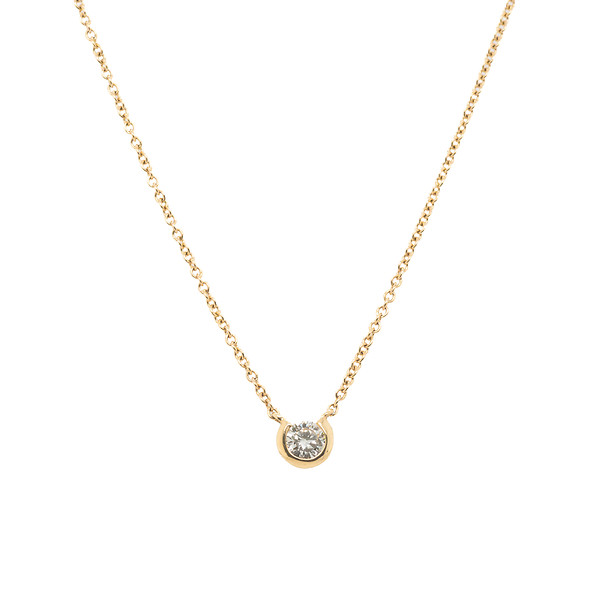 Half Bezel Diamond Pendant
