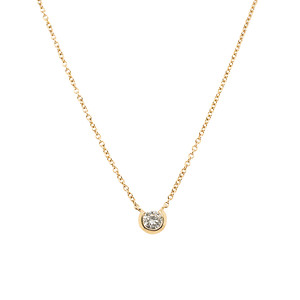 Half Bezel Diamond Pendant