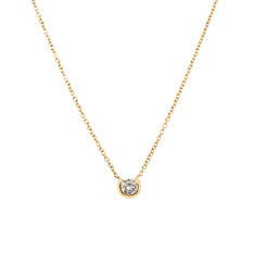 Half Bezel Diamond Pendant