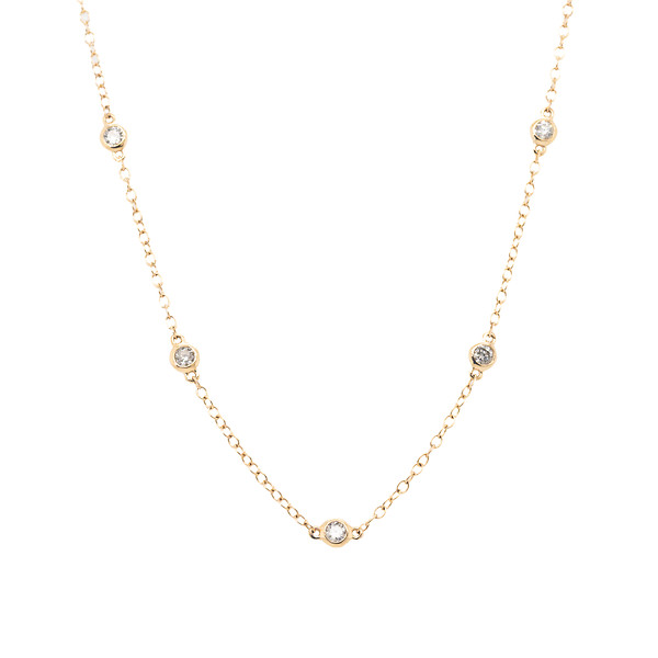  Diamond Station Necklace