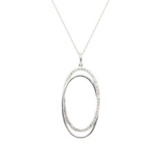 Double Open Oval Diamond Pendant
