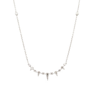 Diamond Curved Bar Necklace