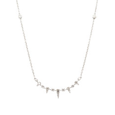 Diamond Curved Bar Necklace