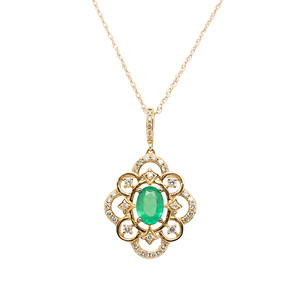 Emerald and Diamond Necklace