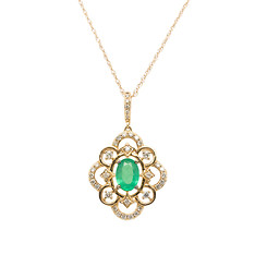Emerald and Diamond Necklace