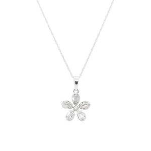 Diamond Flower Pendant