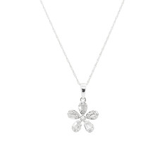 Diamond Flower Pendant
