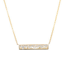 Burnish Set Diamond Bar Necklace