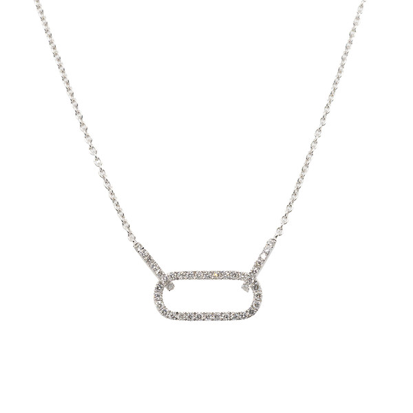 Oval Link Diamond Necklace