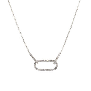Oval Link Diamond Necklace