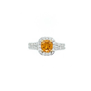 Split Shank Yellow Sapphire Ring