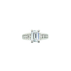 Platinum Bagillion Engagement Ring