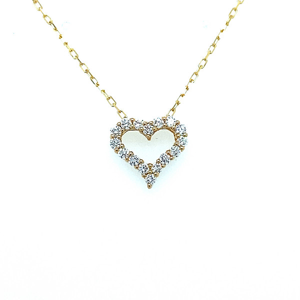 Yellow Gold Diamond Heart