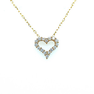 Yellow Gold Diamond Heart