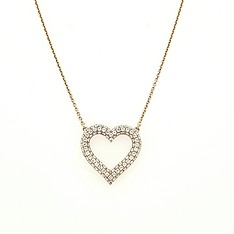 Pave' Diamond Heart