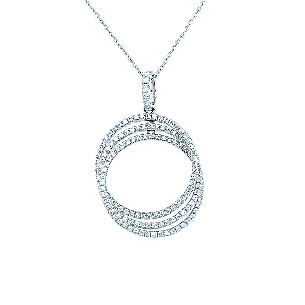 Triple Circle Diamond Pendant