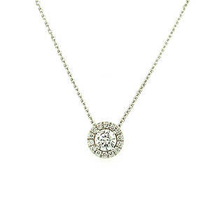 Round Diamond Halo Pendant