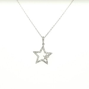 Double Star Diamond Pendant