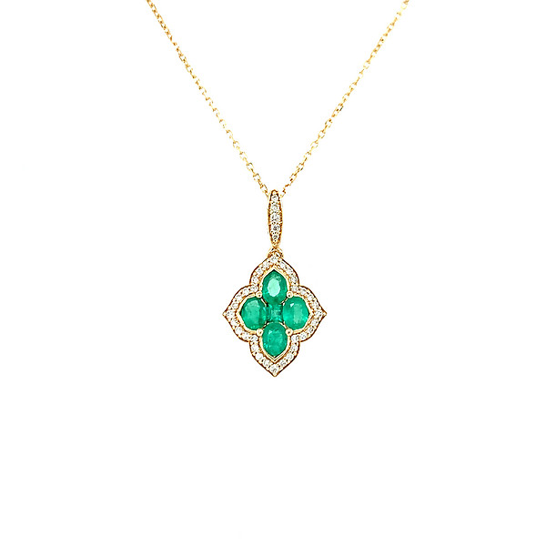 Emerald and Diamond Pendant