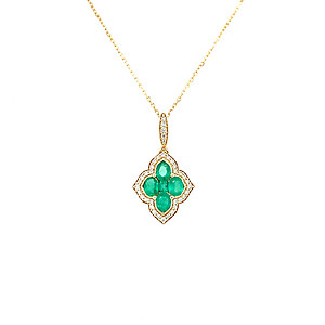 Emerald and Diamond Pendant