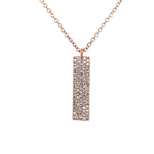 Rose Gold Vertical Bar Pendant