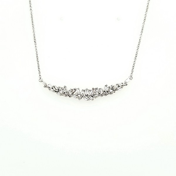 Baguette Diamond Bar Necklace