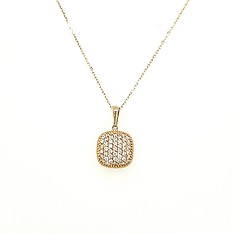 Yellow Gold Diamond Pave' Pendant