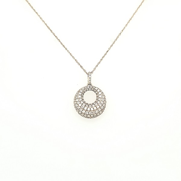 Pave' Diamond Circle Pendant