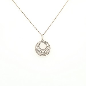 Pave' Diamond Circle Pendant