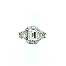 Emerald Cut Diamond Semi Mounting