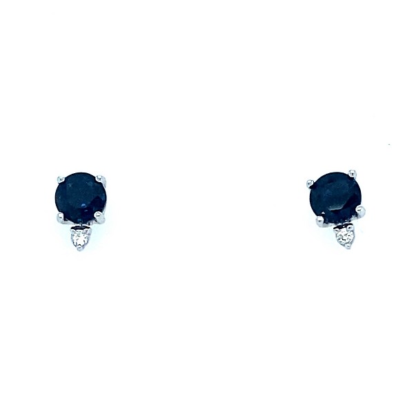 Sapphire and Diamond Studs