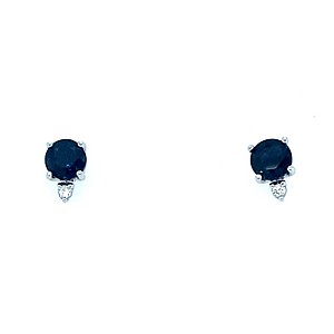 Sapphire and Diamond Studs