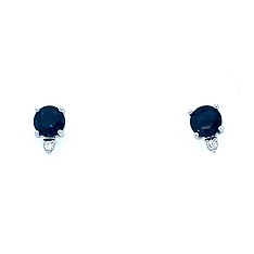Sapphire and Diamond Studs