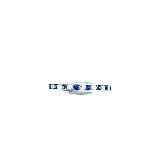 Alternating Sapphire and Diamond Band