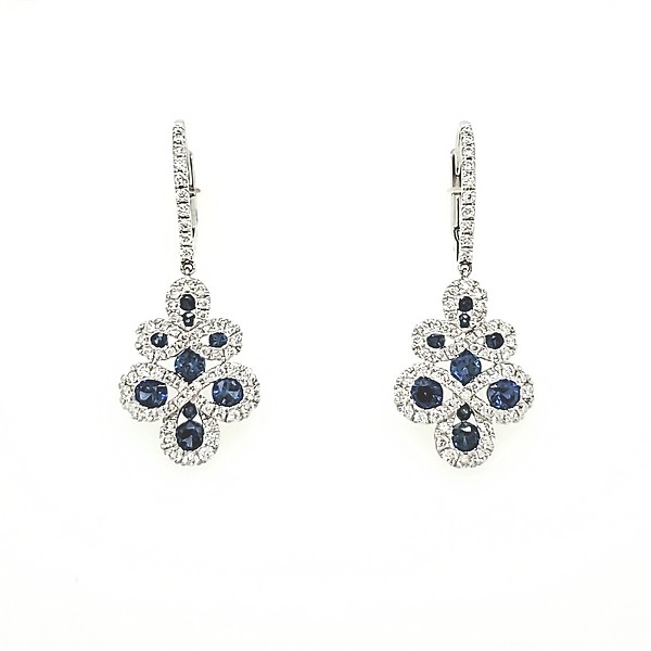 Sapphire and Diamond Drop Earrings