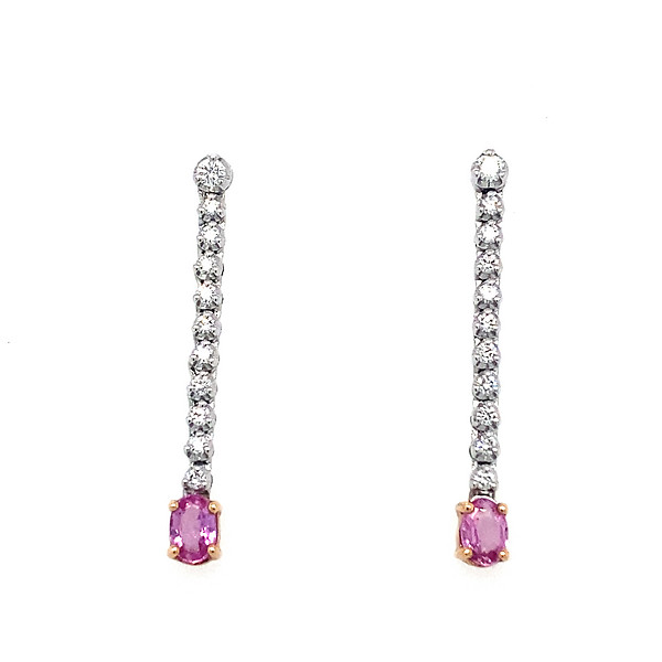 Pink Sapphire Drop Earrings