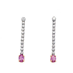 Pink Sapphire Drop Earrings