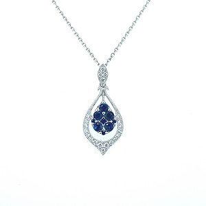 Sapphire Teardrop Pendant