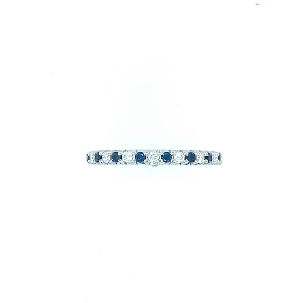 Alternating Sapphire and Diamond Band