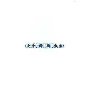 Alternating Sapphire and Diamond Band